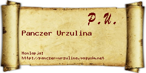 Panczer Urzulina névjegykártya